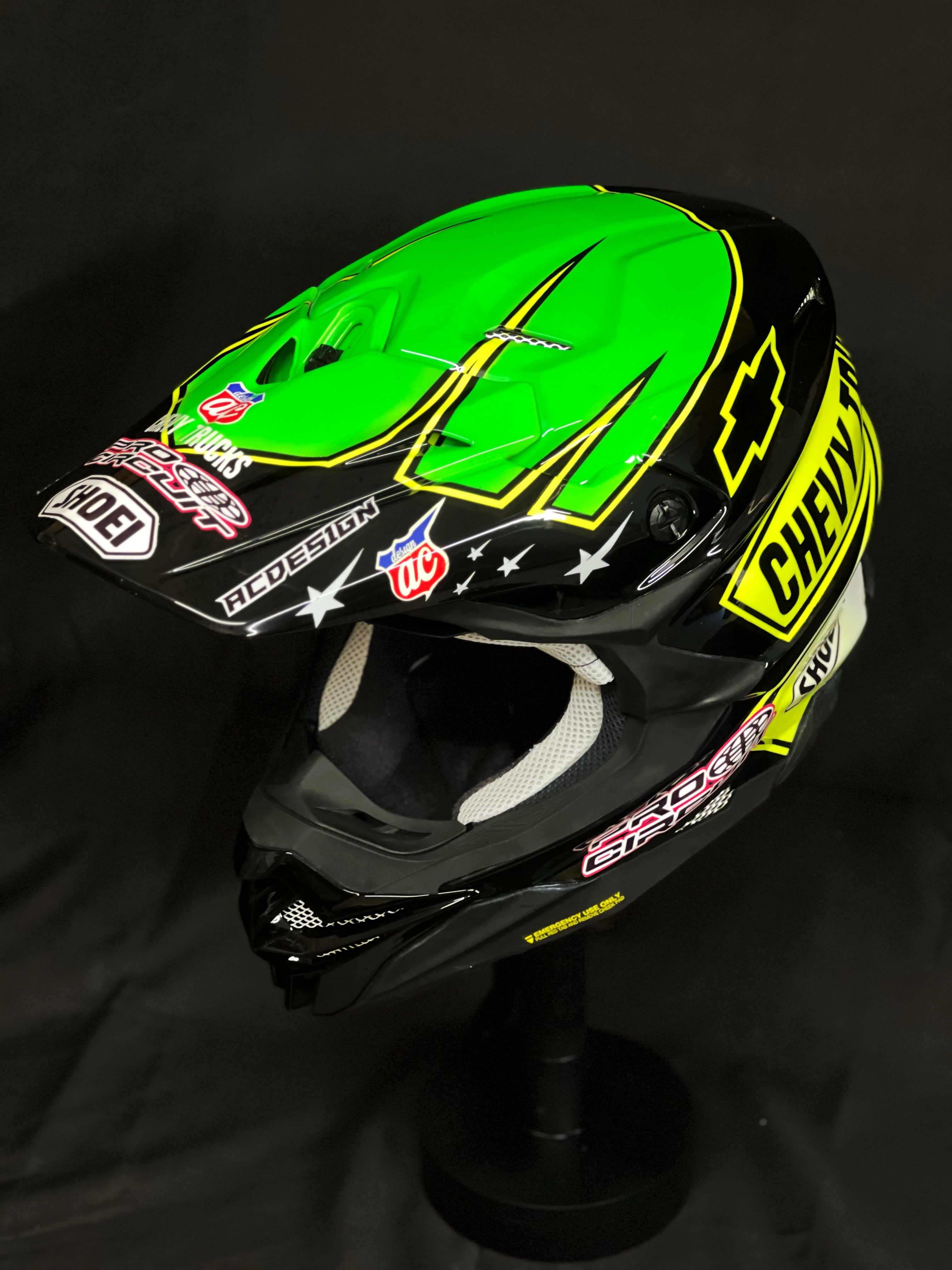 セキュリティ・セーフティ VFX-WR Custom paint!! SHOEI VFX WR green/yellow fluo – Ma boutique